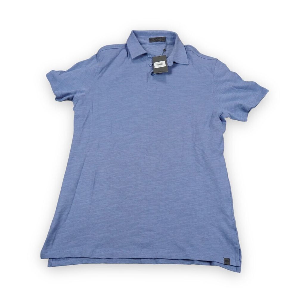 G/FORE Polo Shirt Mens XL Blue Regular Fit Slub Knit Golf Outdoor G4MF22K100 NWT